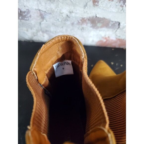 New DREAM PAIRS Women's Retro Elastic Chelsea Ankle Boots Low Chunky Heels - Picture 5 of 6